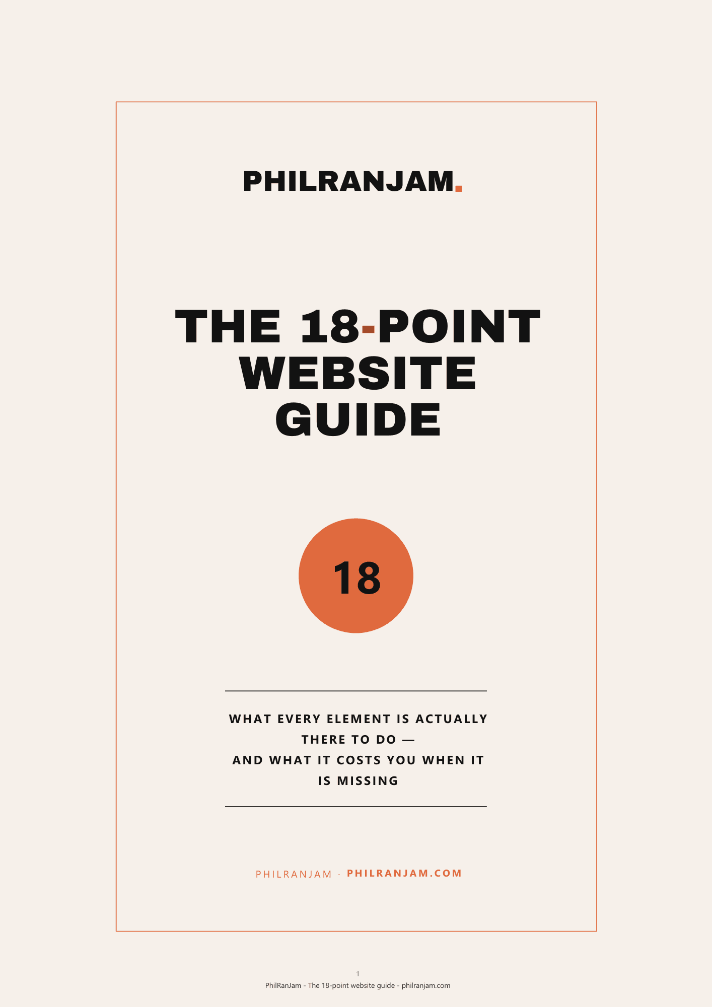 Le guide en 18 points — PhilRanJam