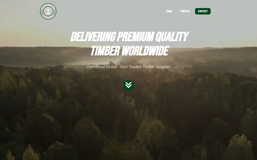 Everwood Global website, built by PhilRanJam for a négoce de bois business